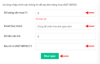 Hướng dẫn mua Tether